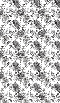 Verduisterend rolgordijn voor balkondeur met getekende natuurprint