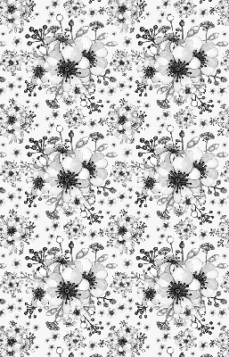 Binnenshuis verduisterend rolgordijn met getekende bloemenprint