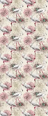 Verduisterend rolgordijn voor raam witte flamingo's