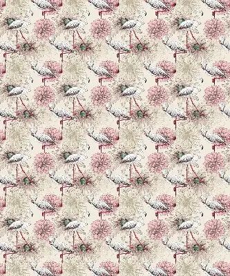 Verduisterend rolgordijn voor raam witte flamingo's