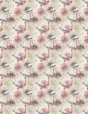 Verduisterend rolgordijn voor raam witte flamingo's