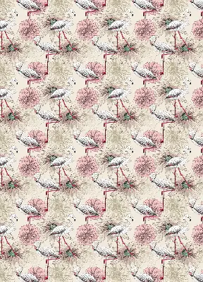 Verduisterend rolgordijn voor raam witte flamingo's