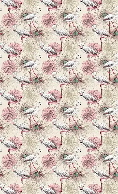 Verduisterend rolgordijn voor raam witte flamingo's