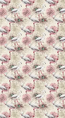 Verduisterend rolgordijn voor raam witte flamingo's