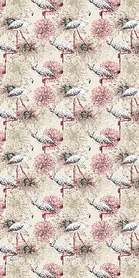 Verduisterend rolgordijn voor raam witte flamingo's