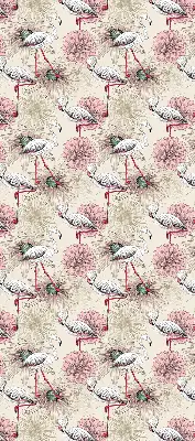Verduisterend rolgordijn voor raam witte flamingo's