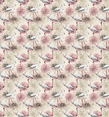 Verduisterend rolgordijn voor raam witte flamingo's