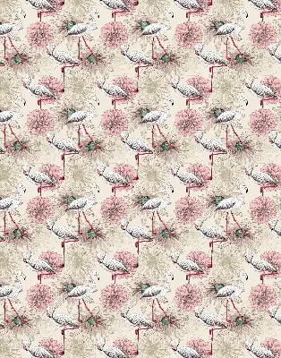 Verduisterend rolgordijn voor raam witte flamingo's