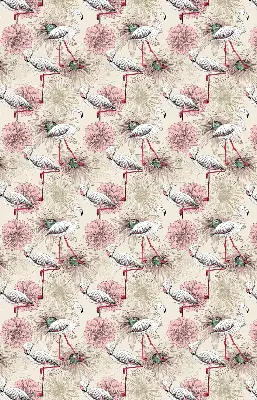 Verduisterend rolgordijn voor raam witte flamingo's