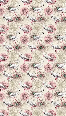 Verduisterend rolgordijn voor raam witte flamingo's