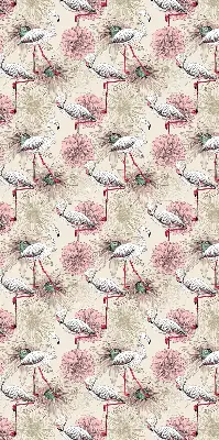 Verduisterend rolgordijn voor raam witte flamingo's