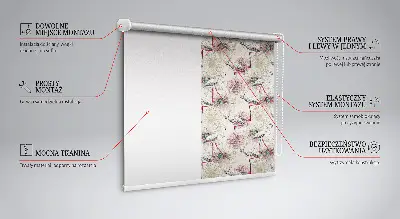 Verduisterend rolgordijn voor raam witte flamingo's