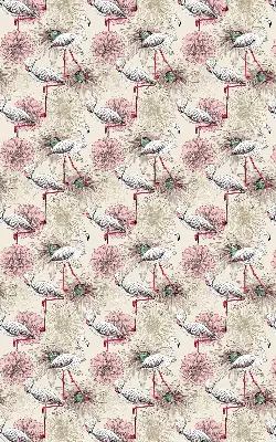 Verduisterend rolgordijn voor raam witte flamingo's