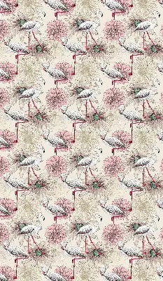 Verduisterend rolgordijn voor raam witte flamingo's