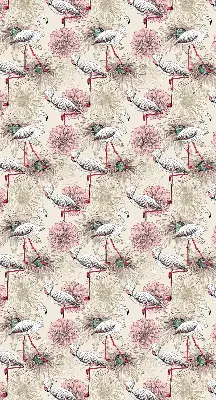 Verduisterend rolgordijn voor raam witte flamingo's