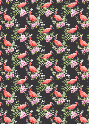 Verduisterend stoffen rolgordijn met flamingo's op planten