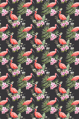 Verduisterend stoffen rolgordijn met flamingo's op planten