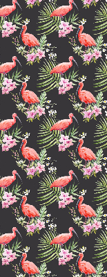 Verduisterend stoffen rolgordijn met flamingo's op planten