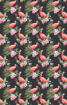 Verduisterend stoffen rolgordijn met flamingo's op planten