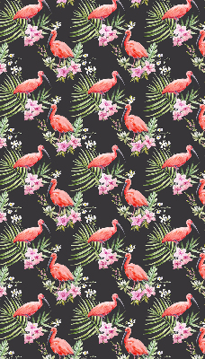 Verduisterend stoffen rolgordijn met flamingo's op planten