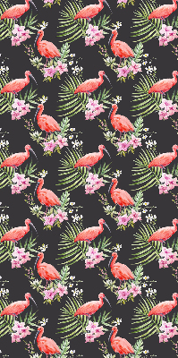 Verduisterend stoffen rolgordijn met flamingo's op planten