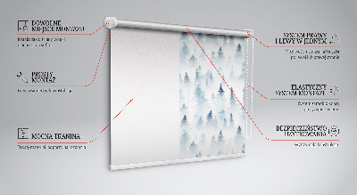 Verduisterend rolgordijn voor balkondeur in de kleur Bos in de mist