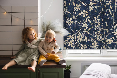Verduisterend stoffen rolgordijn met bloemenprint