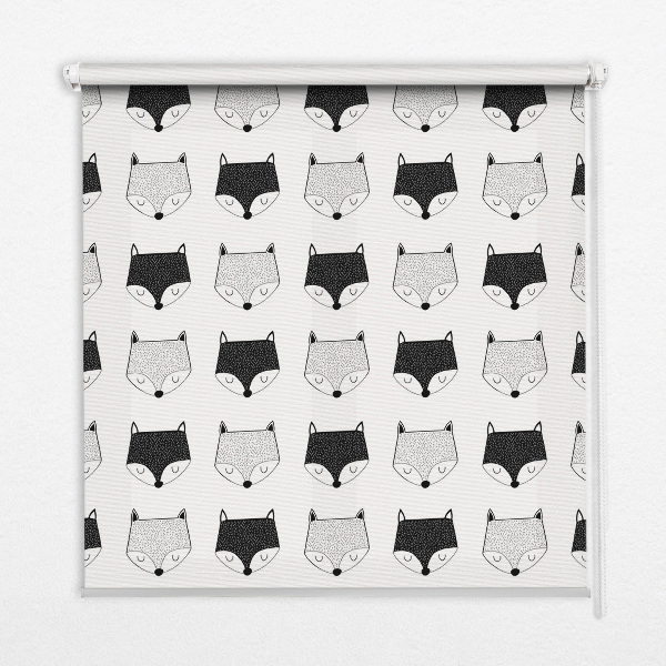Verduisterend binnengordijn met getekende vossenkoppen