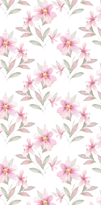 Verduisterend raamrolgordijn voor binnen in roze met bloemen
