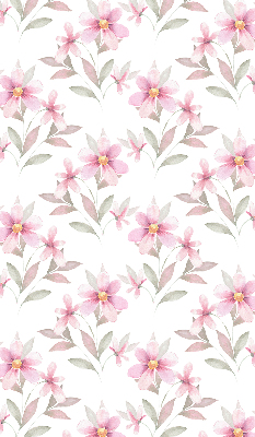 Verduisterend raamrolgordijn voor binnen in roze met bloemen