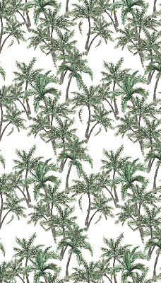 Verduisterend raamrolgordijn voor binnen met palmbomenprint