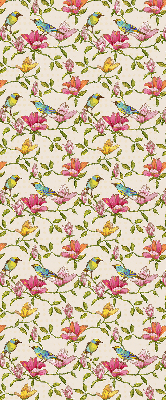 Binnenshuis verduisterend rolgordijn met vogels op bloemen