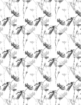 Verduisterend rolgordijn voor raam met getekende bloemen