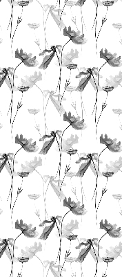 Verduisterend rolgordijn voor raam met getekende bloemen