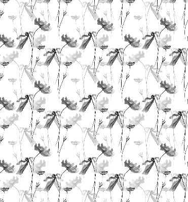 Verduisterend rolgordijn voor raam met getekende bloemen