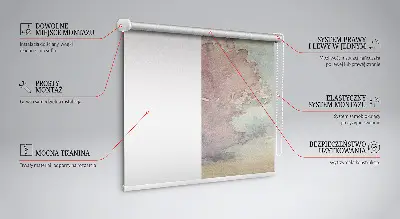 Verduisterend raamrolgordijn voor binnen in de kleur kleurrijke hemel