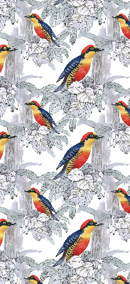 Verduisterend stoffen rolgordijn met een kleurrijk vogelmotief