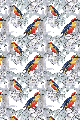 Verduisterend stoffen rolgordijn met een kleurrijk vogelmotief