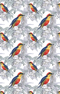 Verduisterend stoffen rolgordijn met een kleurrijk vogelmotief