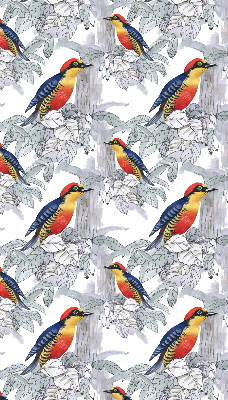 Verduisterend stoffen rolgordijn met een kleurrijk vogelmotief