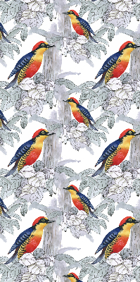 Verduisterend stoffen rolgordijn met een kleurrijk vogelmotief