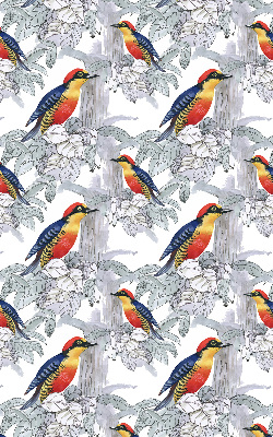 Verduisterend stoffen rolgordijn met een kleurrijk vogelmotief