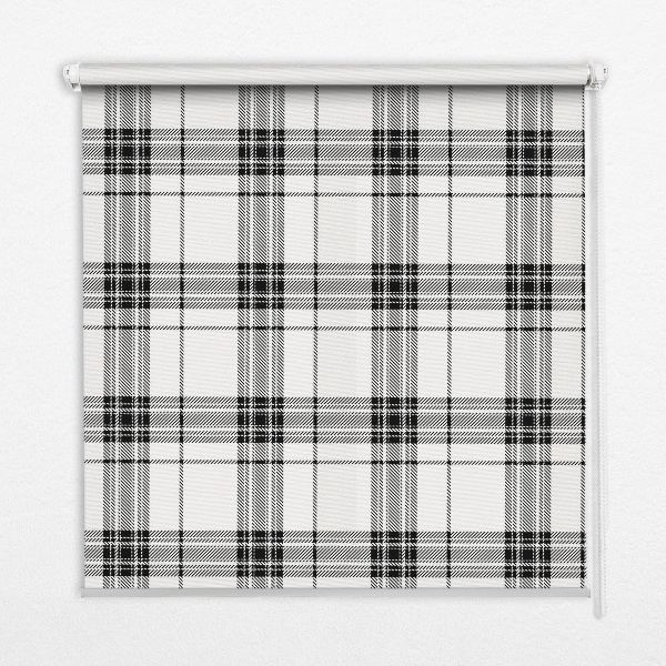 Verduisterend binnengordijn in grijze tartan