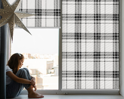 Verduisterend binnengordijn in grijze tartan