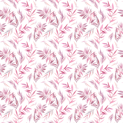 Binnenshuis verduisterend rolgordijn met roze bladeren