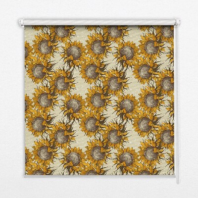 Verduisterend stoffen rolgordijn in de kleur Zonnebloem
