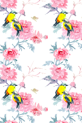 Verduisterend binnengordijn met vogels op bloemen