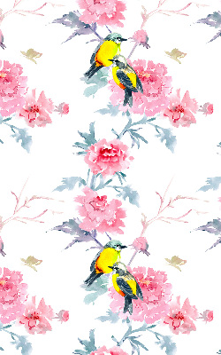 Verduisterend binnengordijn met vogels op bloemen