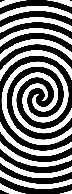 Verduisterend rolgordijn voor balkondeur in de uitvoering Hypnotiserende cirkel