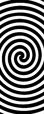 Verduisterend rolgordijn voor balkondeur in de uitvoering Hypnotiserende cirkel